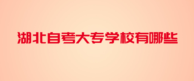 湖北自考大专学校有哪些？
