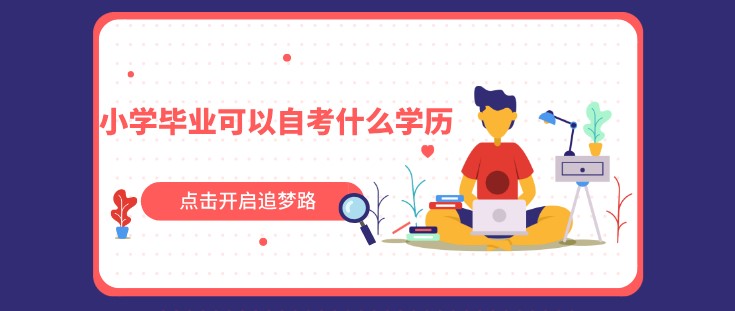 小学毕业可以自考什么学历？