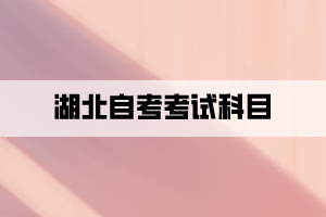 2024年10月湖北自学考试考试科目